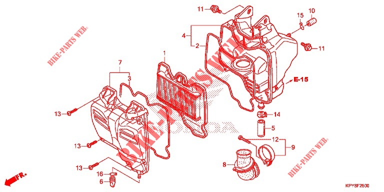 AIR CLEANER   for Honda XRM 125 MOTARD 2016