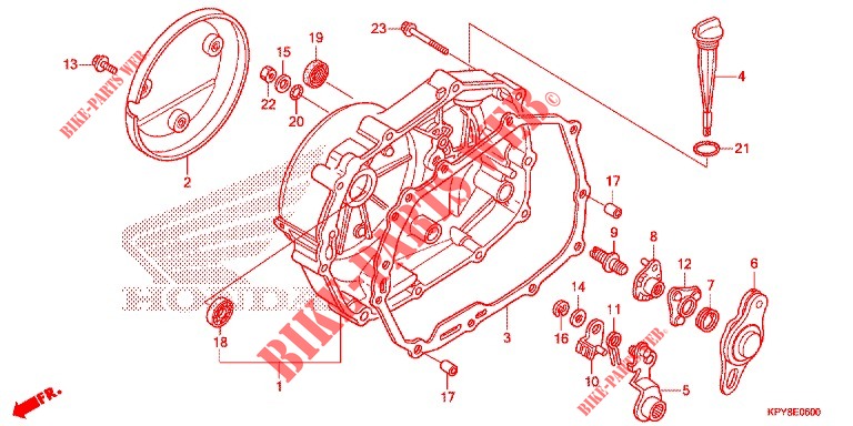 RIGHT CRANKCASE COVER  for Honda XRM 125 REAR BRAKE DRUM 2014