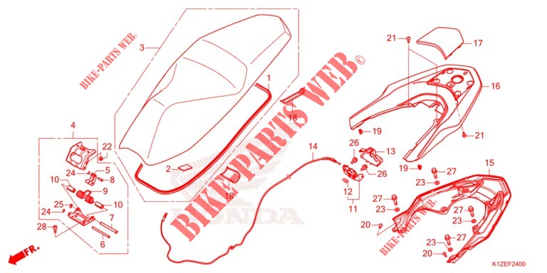 SEAT   for Honda PCX 160 ABS 2021