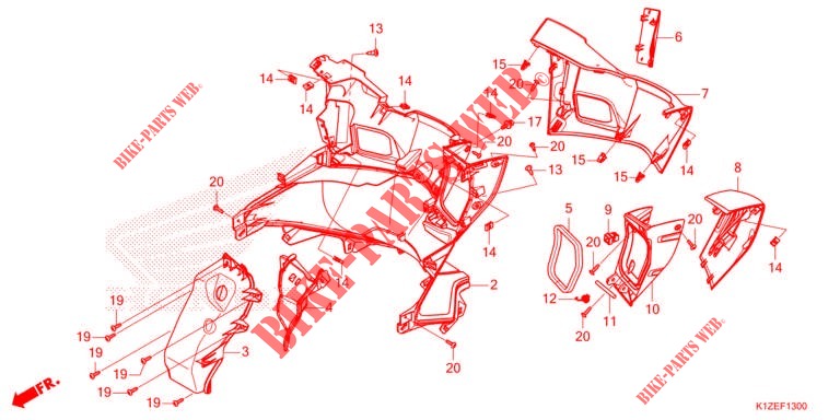 LEG SHIELD for Honda PCX 160 CBS 2021