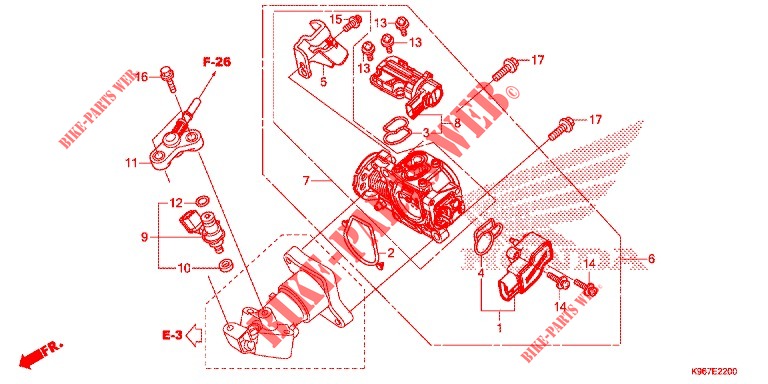 THROTTLE BODY   INJECTOR for Honda PCX 125 2019
