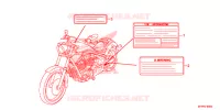 CAUTION LABEL for Honda VT 1300 C FURY ABS YELLOW 2022