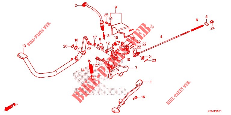 PEDAL  (BC110MJ,K,L,N) for Honda BIZ 110 2021