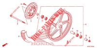 FRONT WHEEL  (MOULURE/FREIN A DISQUE) for Honda CG 150 TITAN EX 2014