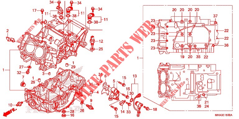 CRANKCASE for Honda NC 750 X ABS SPECIAL 2016