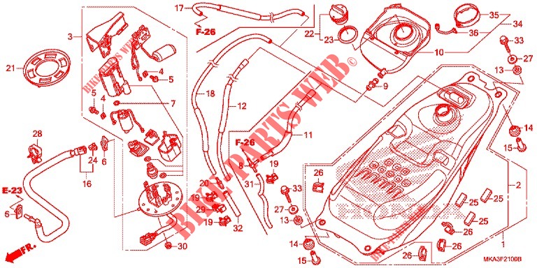 FUEL TANK/FUEL PUMP for Honda NC 750 X ABS 2017