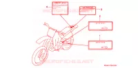 CAUTION LABEL for Honda CR 125 R 1992