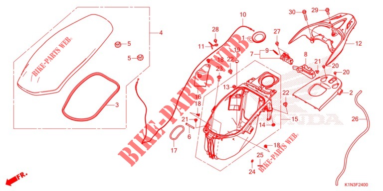 SEAT/LUGGAGE BOX for Honda SH MODE 125 2021