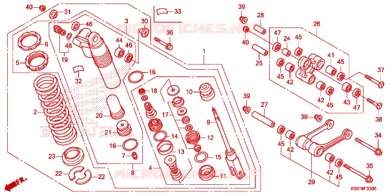 REAR SHOCK ABSORBER Honda MOTO 150 CRF 2023  CRF150RP