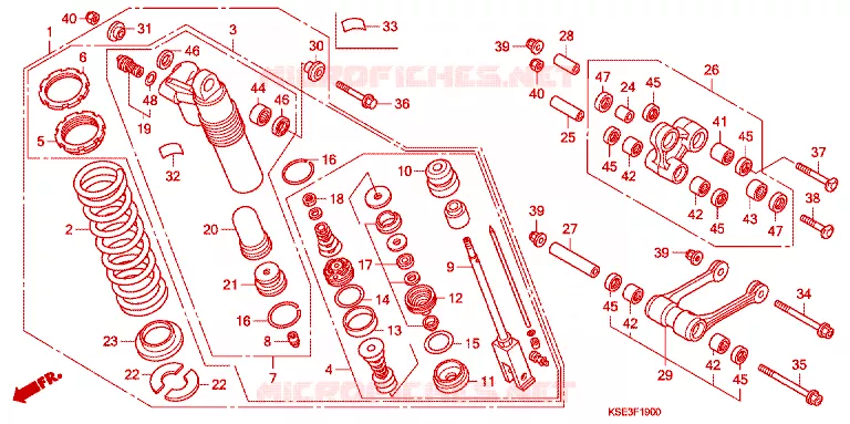 REAR SHOCK ABSORBER Honda MOTO 150 CRF 2009  CRF150RB9