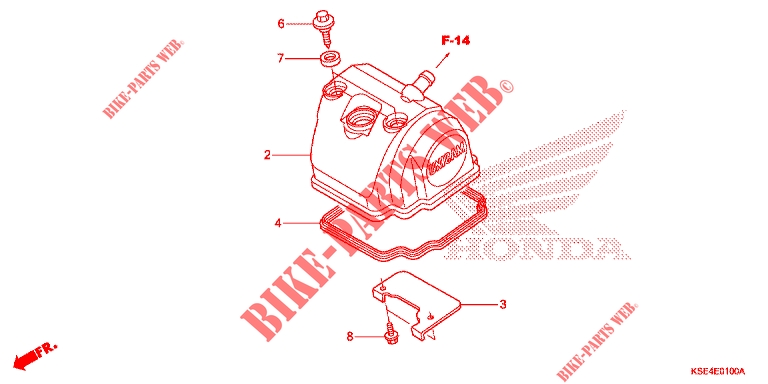 CYLINDER HEAD COVER for Honda CRF 150 R 2008