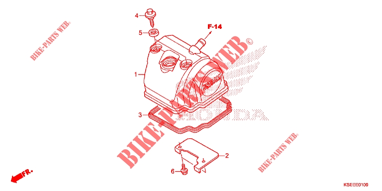 CYLINDER HEAD COVER for Honda CRF 150 R BIG WHEELS 2014