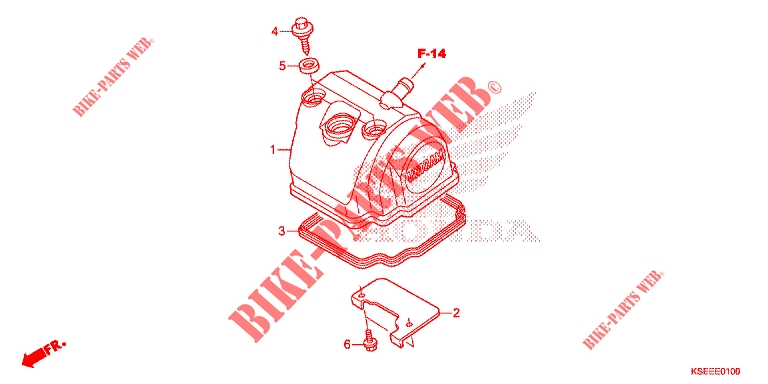 CYLINDER HEAD COVER for Honda CRF 150 R BIG WHEELS 2013