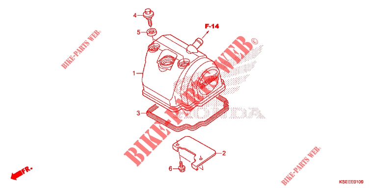 CYLINDER HEAD COVER for Honda CRF 150 R 2013
