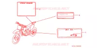 CAUTION LABEL for Honda CR 250 R 2005