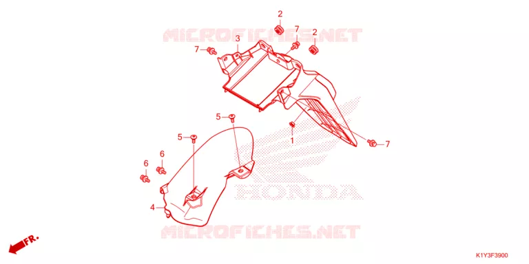 REAR FENDER  Honda SCOOTER 125 PCX 2023  WW125AP