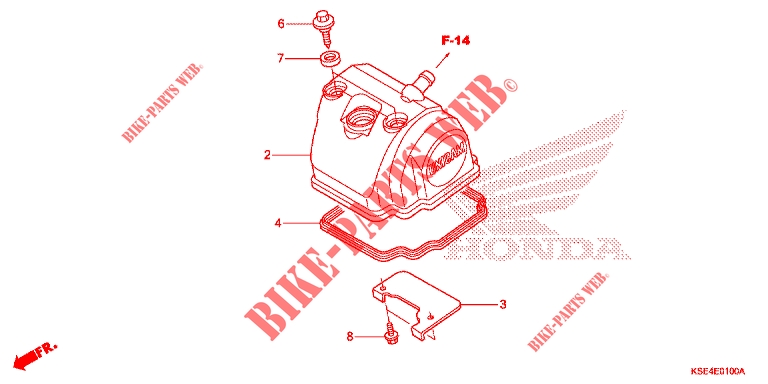 CYLINDER HEAD COVER for Honda CRF 150 R BIG WHEELS 2012