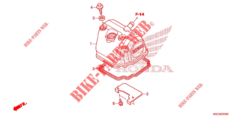 CYLINDER HEAD COVER for Honda CRF 150 R 2014