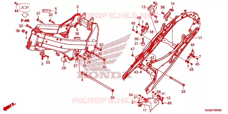 FRAME Honda MOTO 800 VFR 2014  VFR800FE