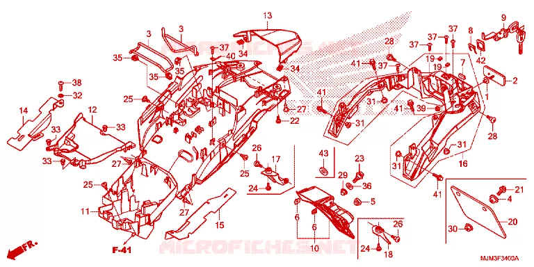 REAR FENDER Honda MOTO 800 VFR 2015  VFR800FE