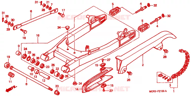 SWING ARM Honda MOTO 750 VT 2002  VT750DC2
