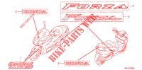 STICKERS for Honda FORZA 250 Z ABS 2008