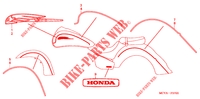 EMBLEM for Honda VTX 1800 N Silver crankcase 2005