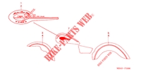 STICKERS for Honda SHADOW VT 750 DELUXE ACE Red paint scheme with silver pinstripe 2003