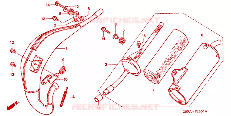 EXHAUST Honda MOTO 80 CR 2000  CR80RY