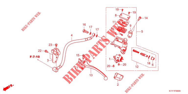 REAR BRAKE MASTER CYLINDER for Honda PCX 125 2022