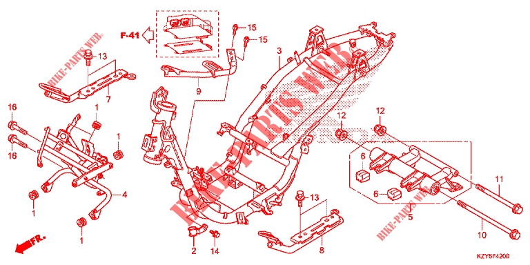     CARROSSERIE DE CHASSIS for Honda PCX 150 E 2015