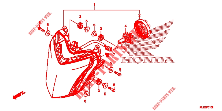     PROJECTEUR (CBR650FAE,G) for Honda CBR 650 F ABS 2016
