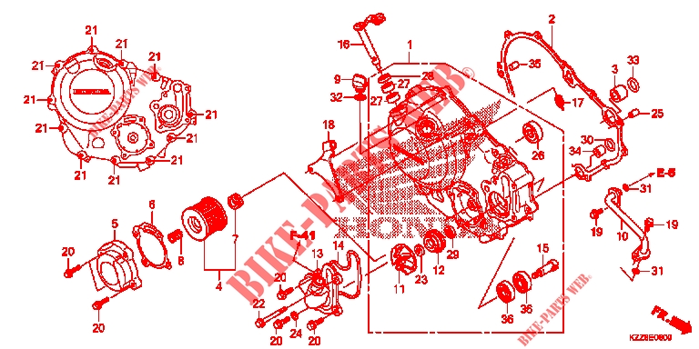     RIGHT CRANKCASE COVER for Honda CRF 250 M 2015