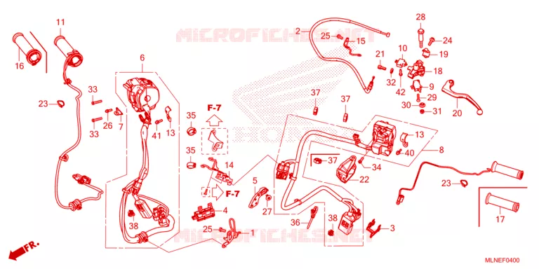 --- HANDLE LEVER/SWITCH/CABLE (MT) Honda MOTO 1100 AFRICA-TWIN 2025  CRF1100AS