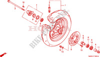 FRONT WHEEL (2) for Honda 50 DIO 1993