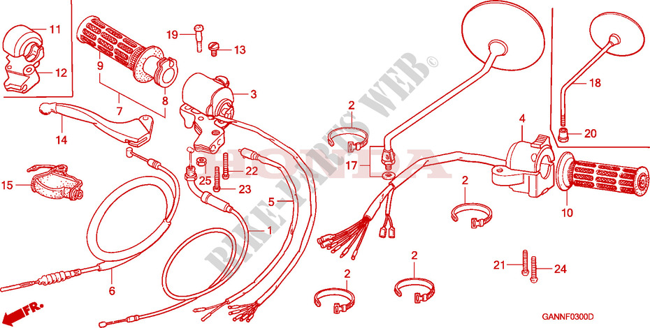 LEVER   SWITCH   CABLE for Honda DAX 50 1992