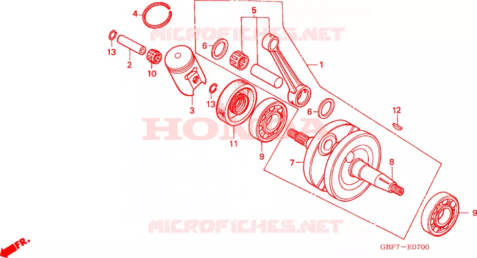 CRANKSHAFT Honda MOTO 85 CR 2005  CR85R5