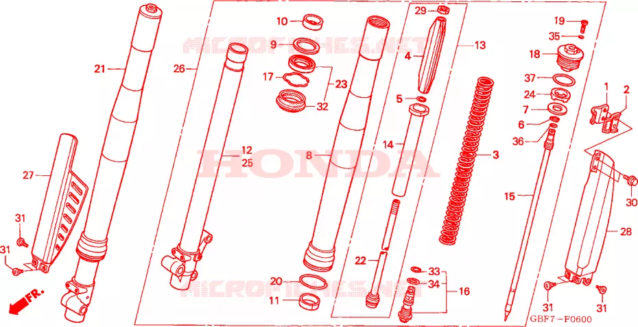 FRONT FORK Honda MOTO 85 CR 2005  CR85R5