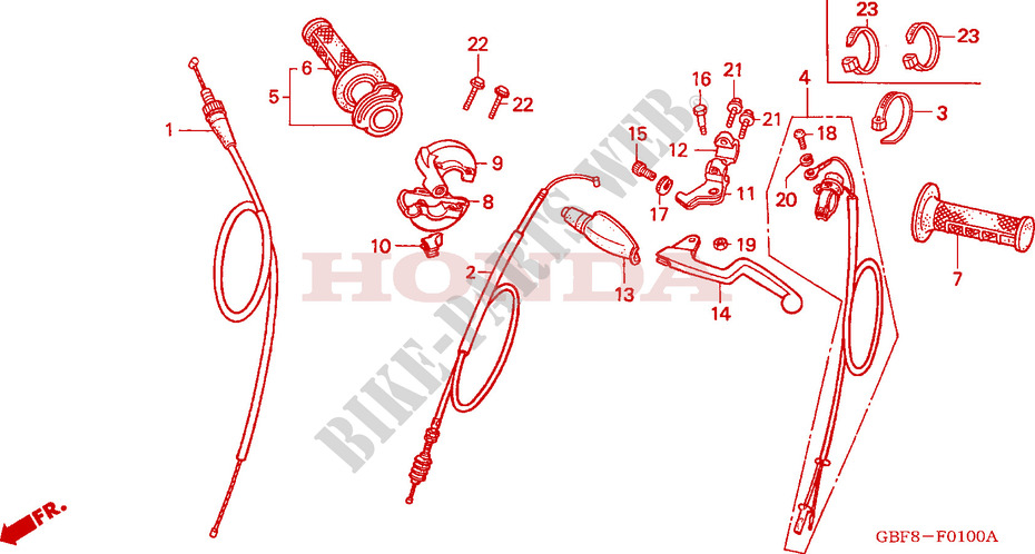 LEVER   SWITCH   CABLE for Honda CR 85 R 2003