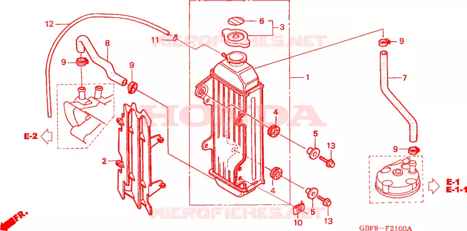 RADIATOR Honda MOTO 85 CR 2004  CR85R4