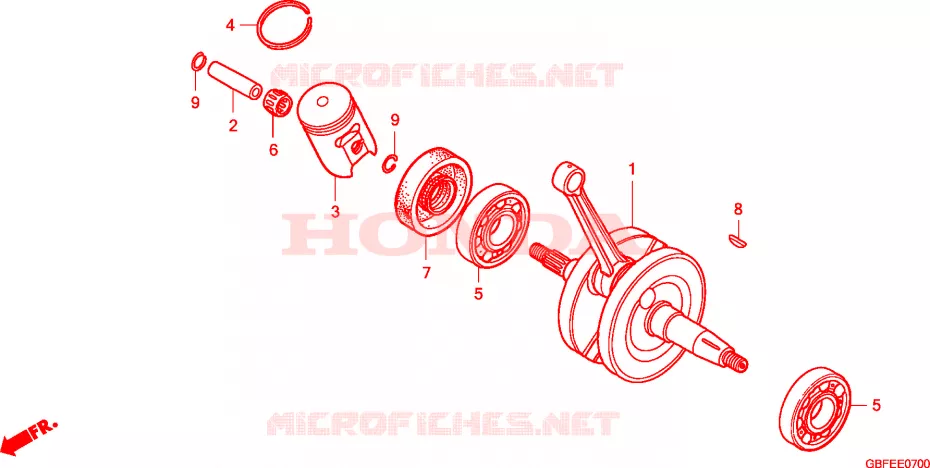CRANKSHAFT Honda MOTO 85 CR 2006  CR85RB7