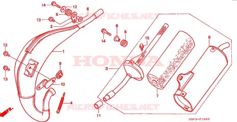 EXHAUST Honda MOTO 80 CR 1997  CR80RBV
