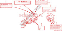 CAUTION LABEL for Honda XR 70 2001