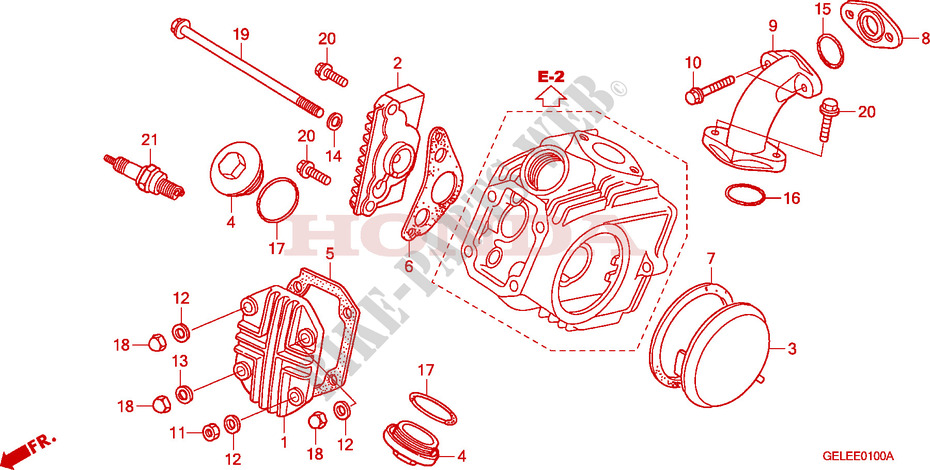 CYLINDER HEAD COVER for Honda CRF 50 2007