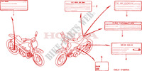 CAUTION LABEL for Honda XR 50 2000