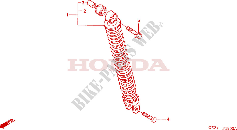 REAR SHOCK ABSORBER for Honda ZOOMER 50 2009