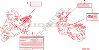 CAUTION LABEL for Honda SCR 110 2011