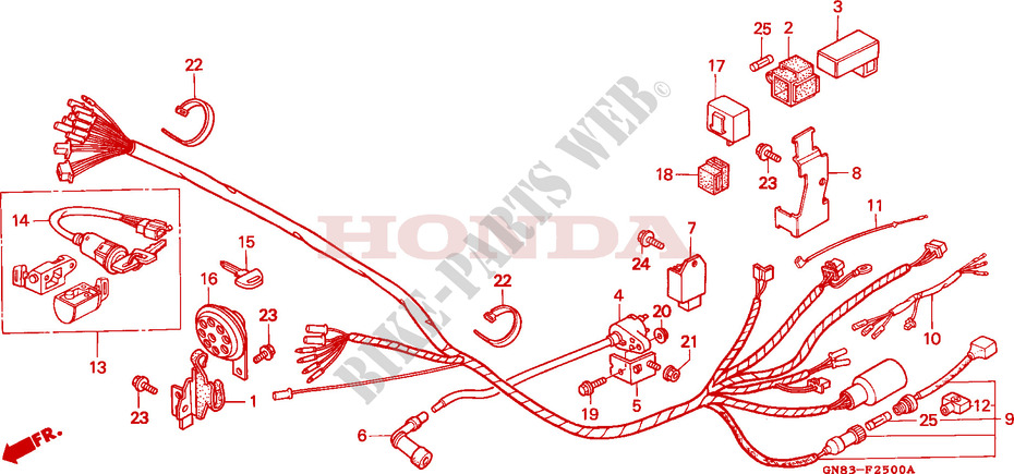 WIRE HARNESS (C90P/T) for Honda C 90 1993