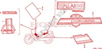 STICKERS for Honda WALLAROO 50 self starter 2001