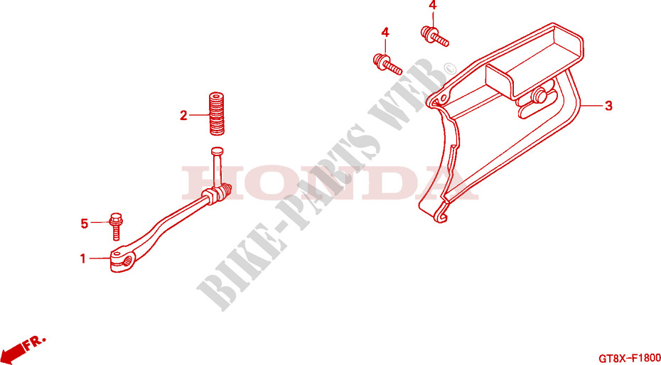 KICK STARTER ARM   BRAKE PEDAL   GEAR LEVER for Honda WALLAROO 50 2001